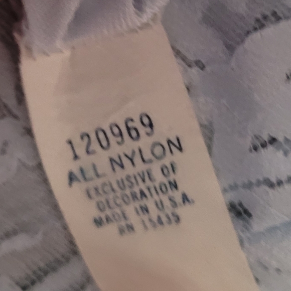 Vintage - 70's Giland Baby Blue Nylon Lace Maxi Chemise Slip Dress - Picture 6 of 6